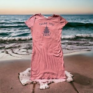 Love J ribbed tunic T shirt dress